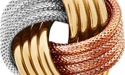 Fzn Knot Stud Earrings In Gold