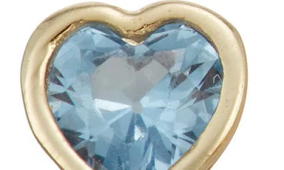 Fzn Kids' Cubic Zirconia Heart Stud Earrings In Gold