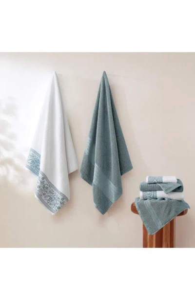 Modern Threads Allie Jacquard Border 6pc Towel Set In Green
