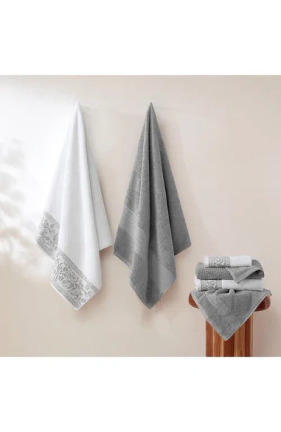 Modern Threads Allie Jacquard Border 6pc Towel Set In Gray