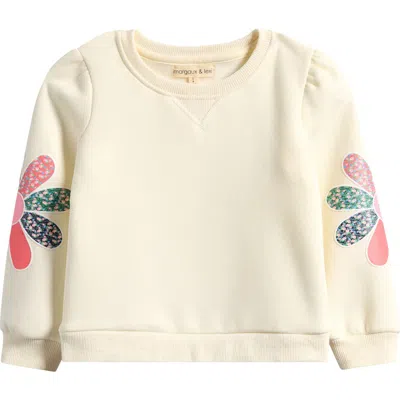 Margaux And Lexi Kids' Puff Sleeve Sweatshirt In Neutral