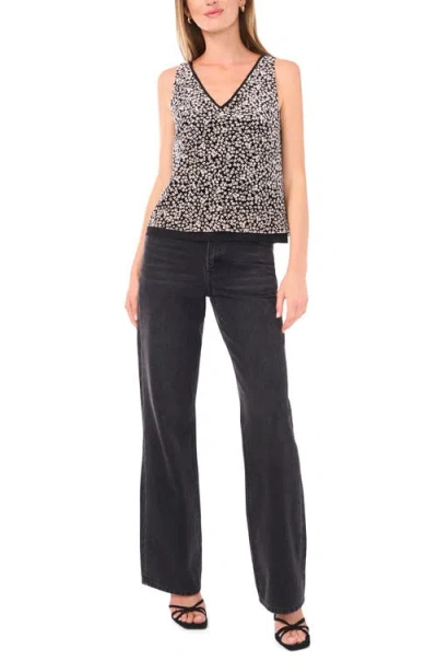 1.state V-neck Printed Shell In Black