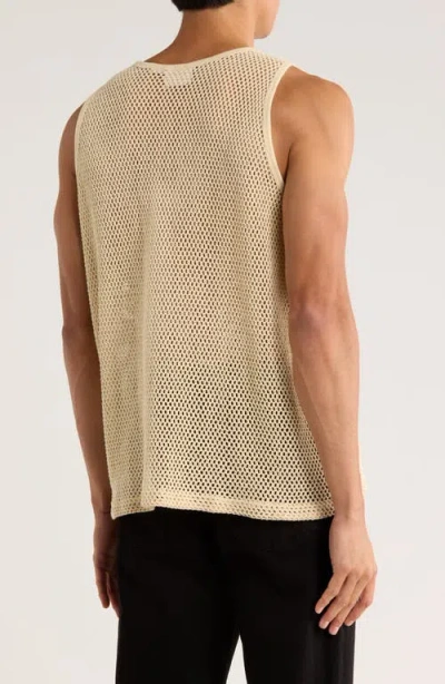Obey Morro Mesh Tank Top In Neutral