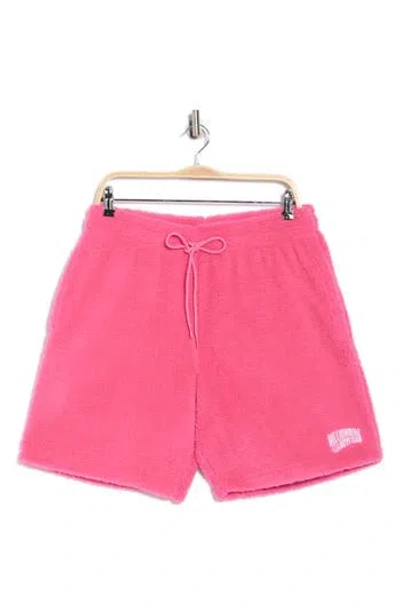 Billionaire Boys Club Bb Comfy Cloud Fleece Shorts In Pink