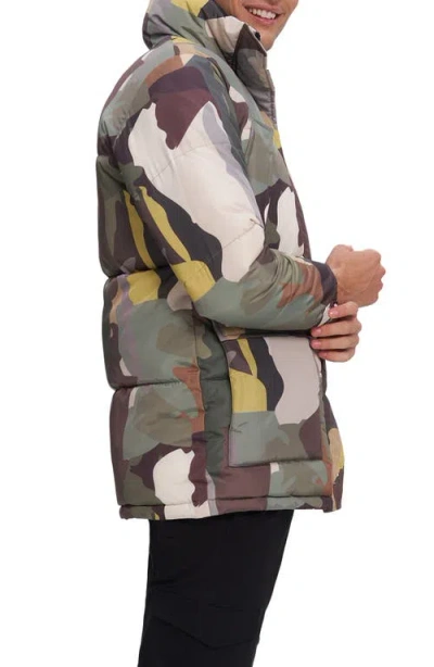 Noize Tamar Camo Print Puffer Jacket In Multi