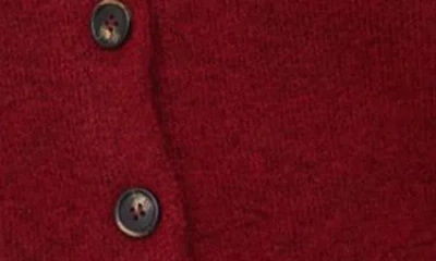 Blu Pepper Collared Crop Cardigan In Red