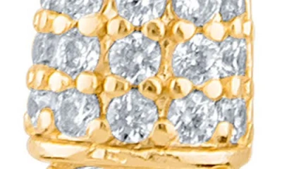 Cz By Kenneth Jay Lane Cubic Zirconia Double Strand Linear Drop Earrings In Gold