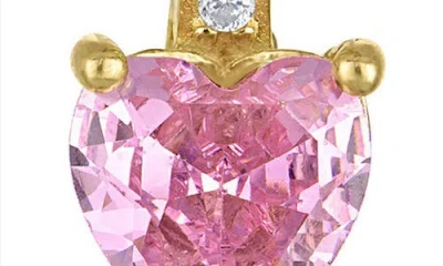 Fzn Kids' Cubic Zirconia Heart Lever-back Earrings In Multi