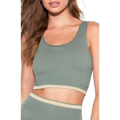 Spiritual Gangster Love Longline Sports Bra In Green