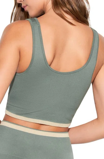 Spiritual Gangster Love Longline Sports Bra In Green