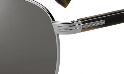 Hugo Boss Boss 56mm Rectangular Aviator Sunglasses In Gray