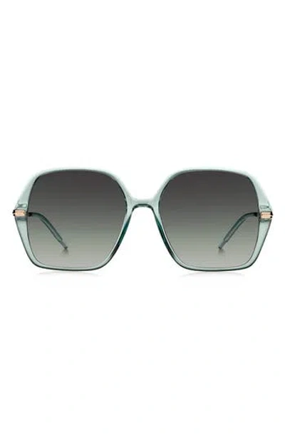 Hugo Boss Boss 57mm Square Sunglasses In Green