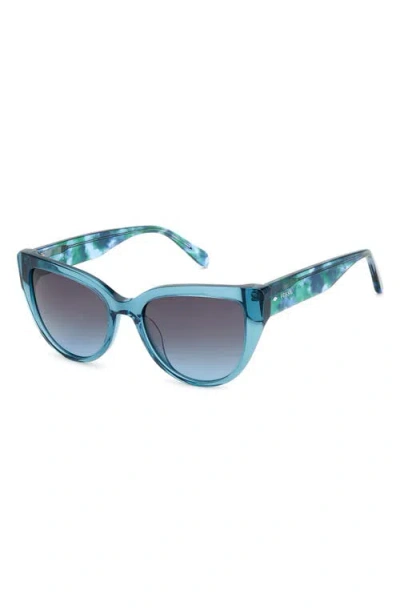 Fossil 52mm Cat Eye Sunglasses In Blue
