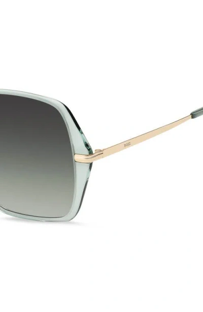 Hugo Boss Boss 57mm Square Sunglasses In Green