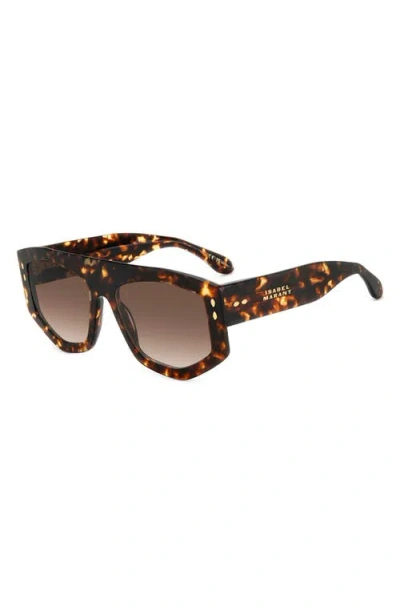 Isabel Marant 56mm Rectangular Sunglasses In Brown