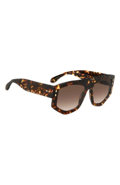 Isabel Marant 56mm Rectangular Sunglasses In Brown