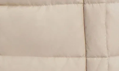 Tahari Womens Maxi Shine Bibbed Faux-fur-trimmed Hooded Puffer Coat In Neutral