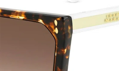 Isabel Marant 64mm Oversize Rectangular Sunglasses In Brown