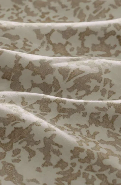 Boll & Branch Signature Garden Print Hemmed Organic Cotton Sheet Set In Brown