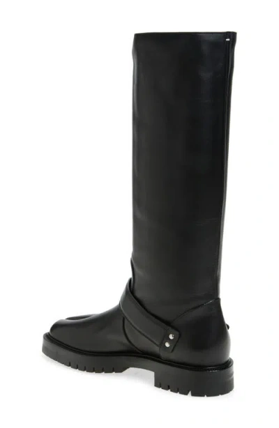 Maison Margiela Knee-high Tabi Boots Featuring Buckle Detail In Black