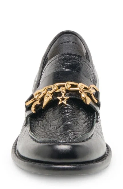 Dolce Vita Waylen Charm Chain Loafers In Black
