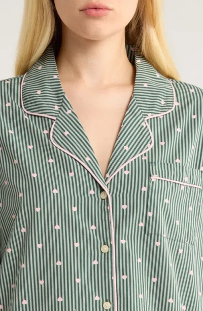 Nordstrom Classic Piped Cotton Nightshirt In Multi