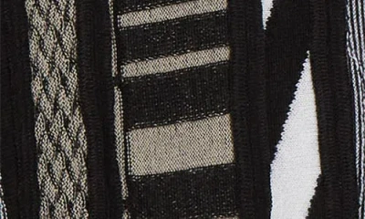 Martine Rose Multi Stripe Wool Zip Cardigan In Gray