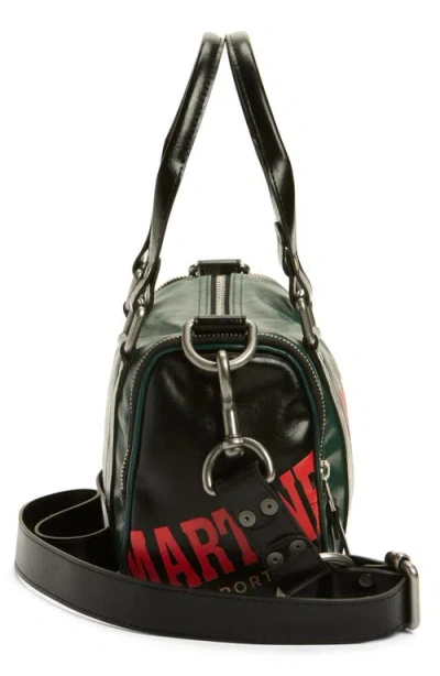 Martine Rose Galaxy Faux Leather Top Handle Bag In Green