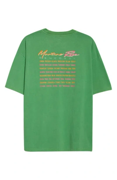 Martine Rose Oversize Graphic T-shirt In Green
