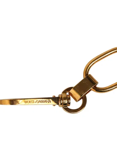 Pre-owned Dolce & Gabbana Black Leather Gold Chain Bag Accessory Shoulder Women's Strap ()