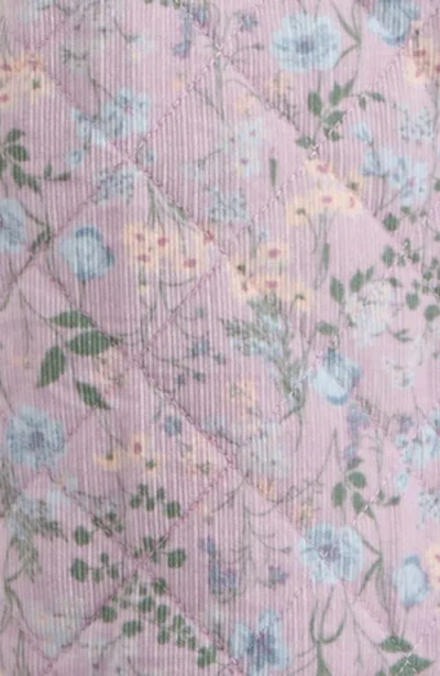 Nordstrom Hooded Quilted Fleece Lined Bunting In Purple