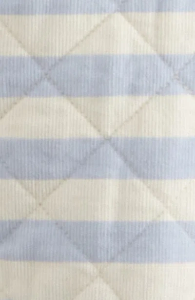 Nordstrom Ear Appliqué Quilted Faux Fur Lined Hooded Bunting In Blue