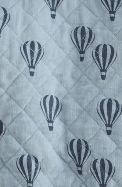 Nordstrom Ear Appliqué Quilted Faux Fur Lined Hooded Bunting In Blue