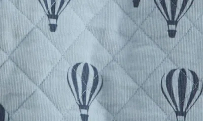 Nordstrom Ear Appliqué Quilted Faux Fur Lined Hooded Bunting In Blue