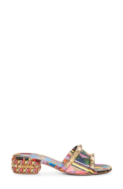 Christian Louboutin Pyramule Slide Sandal In Multi