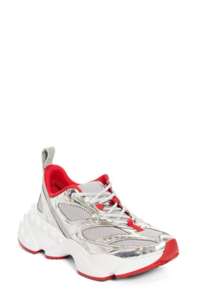 Christian Louboutin So Flo Sneaker In Silver