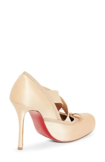 Christian Louboutin 100mm Cassiastic Satin Ballet Pumps In Multi