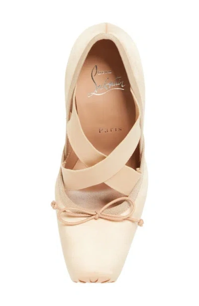 Christian Louboutin 100mm Cassiastic Satin Ballet Pumps In Multi
