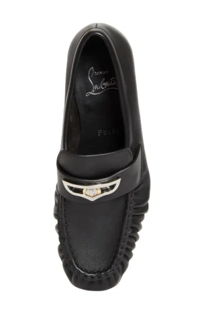 Christian Louboutin Mocallista Leather Loafers In Black