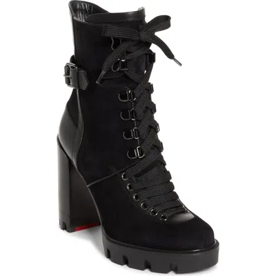 Christian Louboutin Macademia Combat Boot In Multi