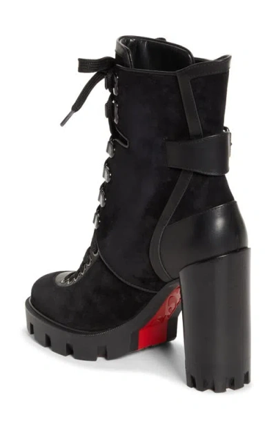 Christian Louboutin Macademia Combat Boot In Multi