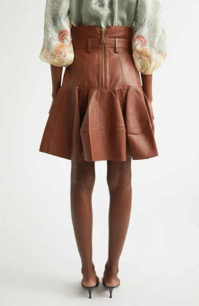 Zimmermann High-waisted Flared Mini Skirt Design In Multi