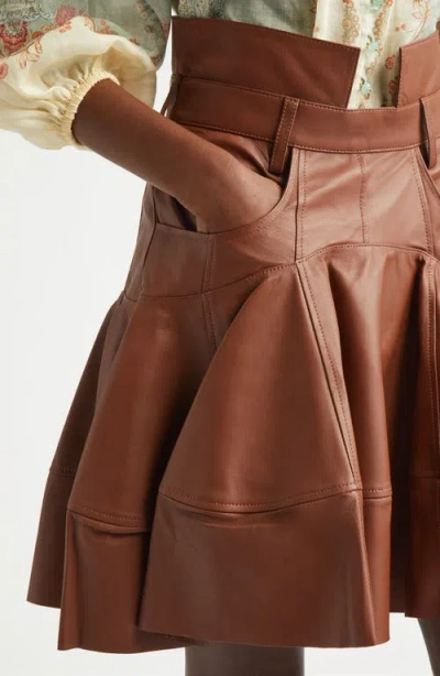 Zimmermann High-waisted Flared Mini Skirt Design In Multi