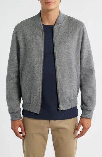 Robert Barakett Jake Felted Bomber Jacket In Gray
