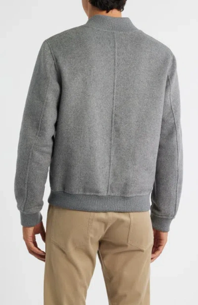Robert Barakett Jake Felted Bomber Jacket In Gray
