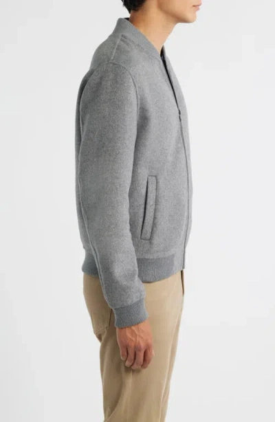 Robert Barakett Jake Felted Bomber Jacket In Gray