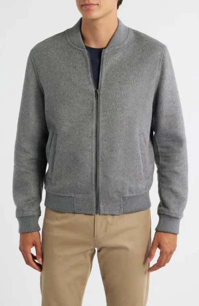 Robert Barakett Jake Felted Bomber Jacket In Gray