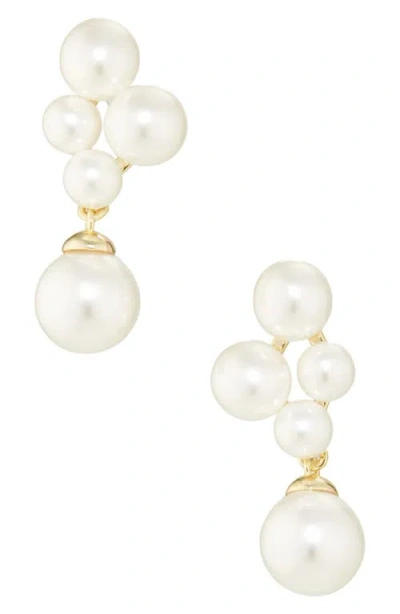 Shashi Nuit Blanche Freshwater Pearl Drop Earrings In White