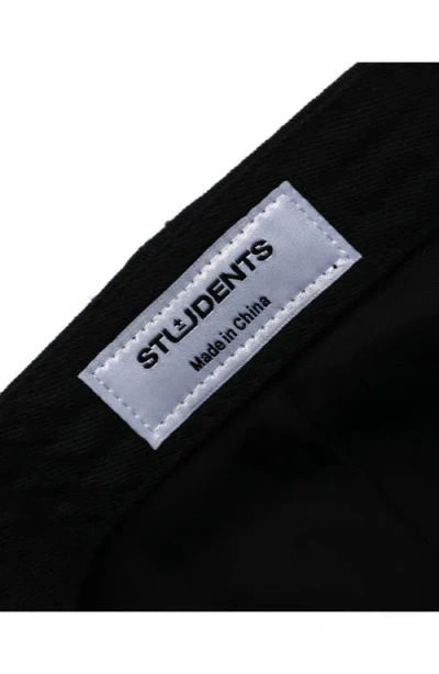 Students Clueless Embroidered Colorblock Cotton Baseball Cap In Black