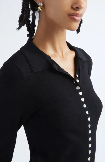 Sandy Liang Boshi Bow & Star Drop Earrings In Gold